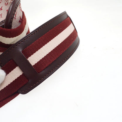 Louis Vuitton Mary Kate Messenger Mini Lin, Burgundy, Canvas, Shoulder Bag