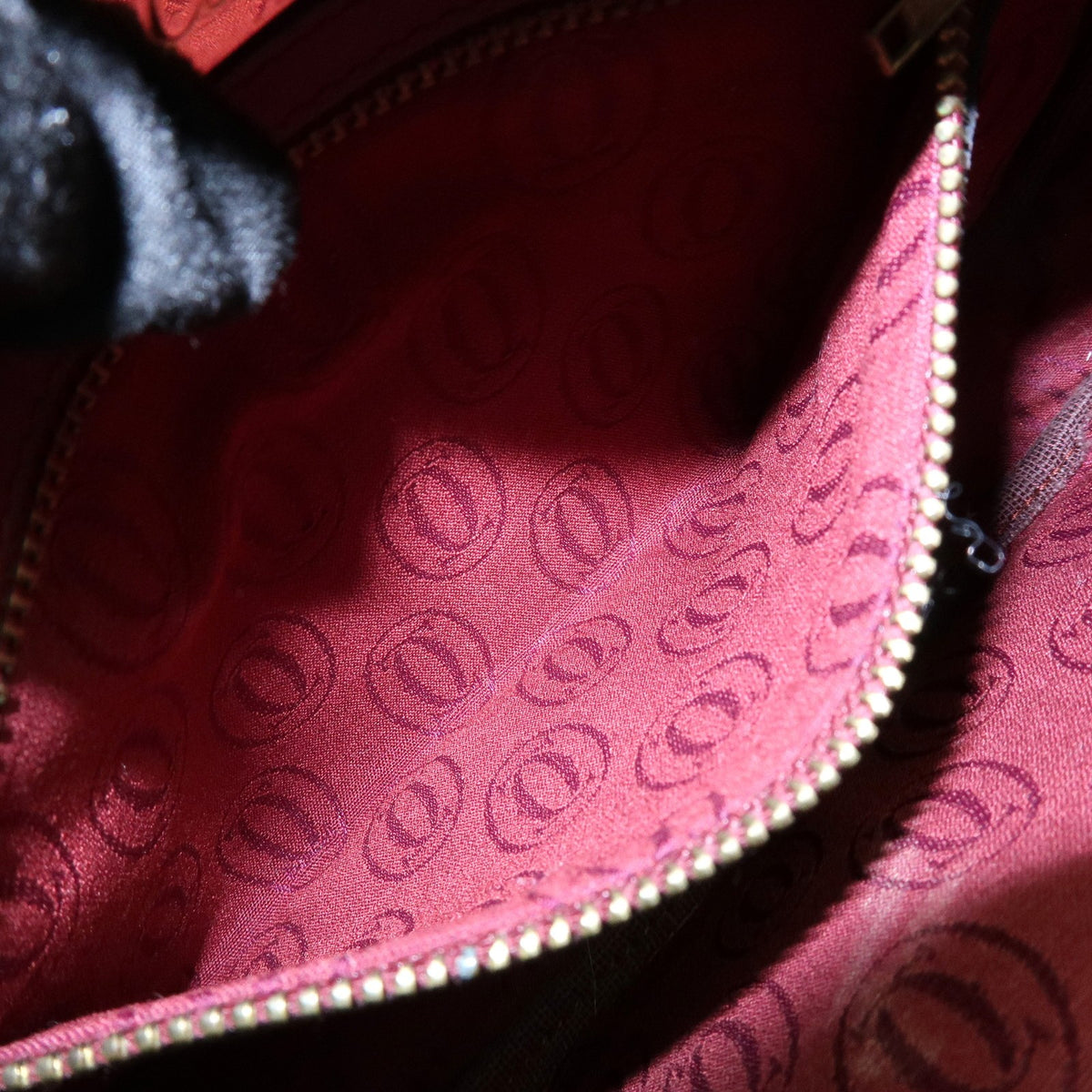 Cartier Must de Cartier Leather, Burgundy, Leather, Shoulder Bag