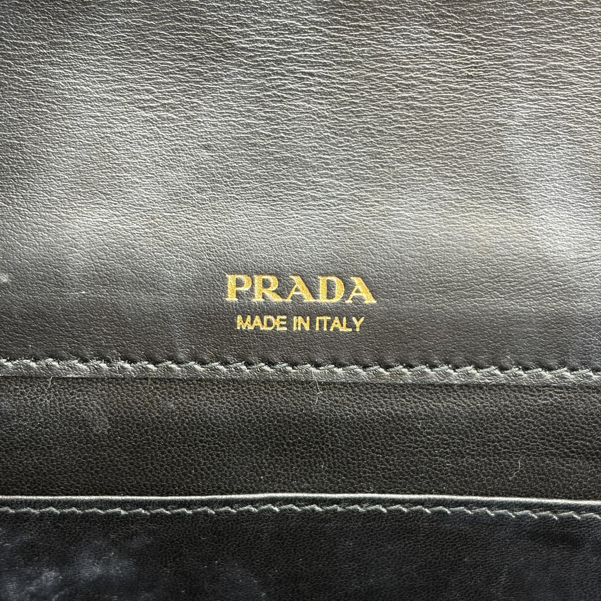 Prada Envelope Clutch Saffiano Leather, Black, Leather, Clutch
