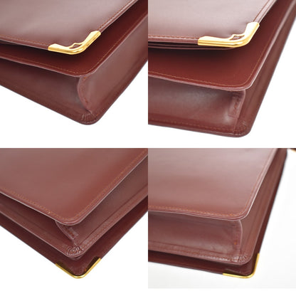 Cartier Must de Cartier Clutch Leather, Burgundy, Leather, Clutch