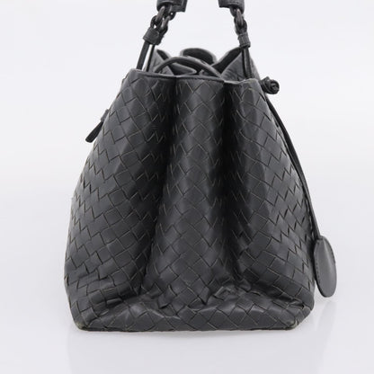 Bottega Veneta Roma Intrecciato Nappa, Gray, Leather, Handbag
