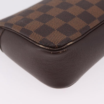 Louis Vuitton Trousse Make Up Damier, Brown, Canvas, Clutch