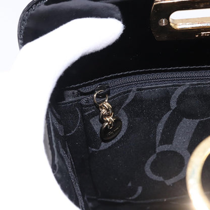 Salvatore Ferragamo Vintage Gancini Chain Patent Leather, Black, Patent Leather, Shoulder Bag