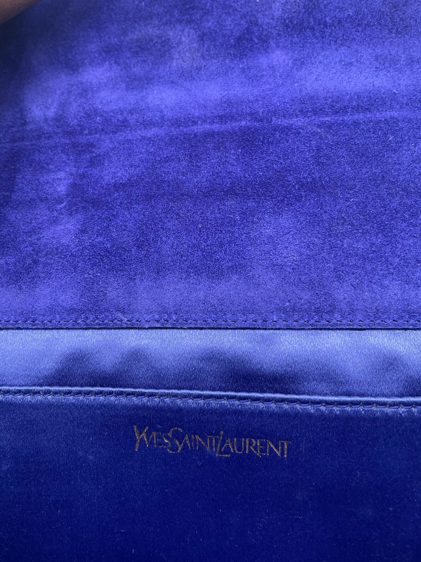 Saint Laurent Belle de Jour Chain Wallet Leather, BLUE, LEATHER, Clutche & pouche