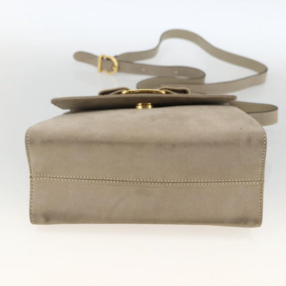 Salvatore Ferragamo Convertible Vara Bow Tote Suede, Beige, Suede, Handbag