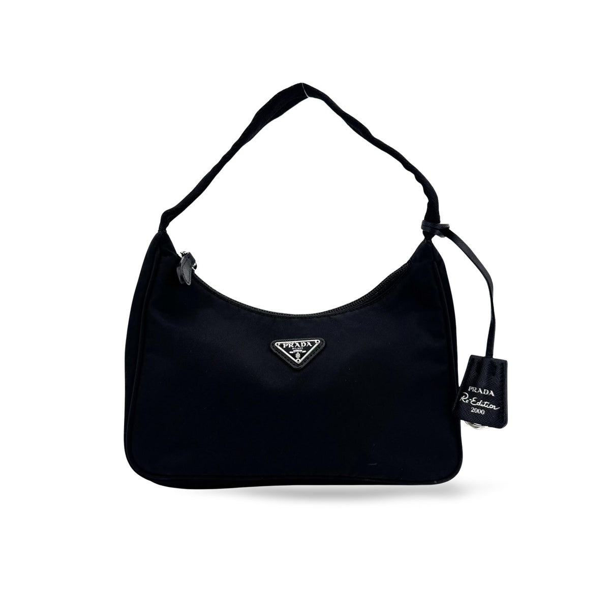Prada Re-Edition Velvet, Black, Nylon, Shoulder Bag