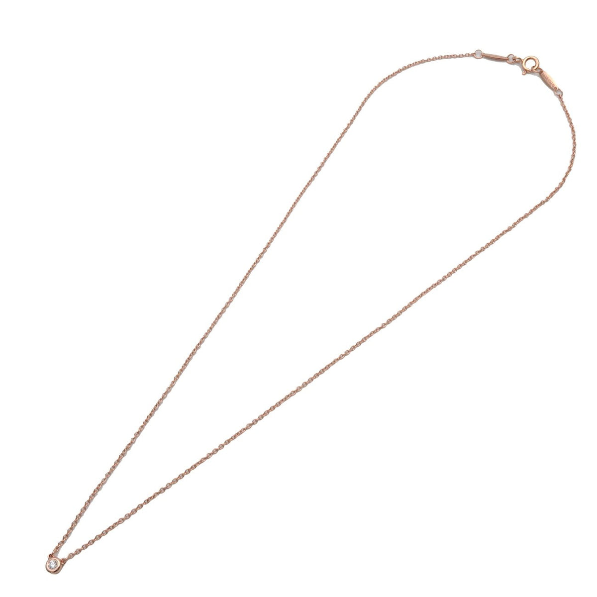 Tiffany & Co. Elsa Peretti Diamonds By The Yard Pendant 18K Rose Gold, Gold, Rose Gold, Necklace
