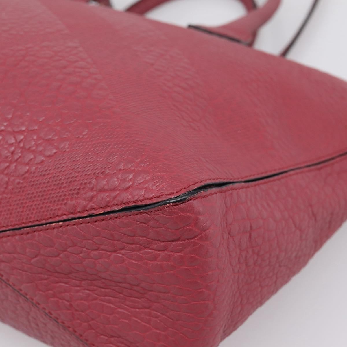 Burberry Clifton Convertible Heritage Grained Leather, Red, Leather, Tote Bag