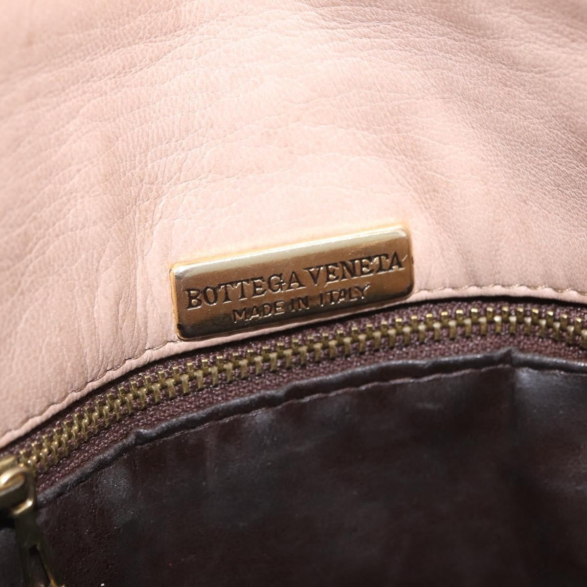 Bottega Veneta Intrecciato Shoulder Leather, Beige, Leather, Shoulder Bag