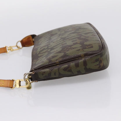Louis Vuitton Pochette Accessoires Limited Edition Monogram Graffiti, Khaki, Canvas, Clutch