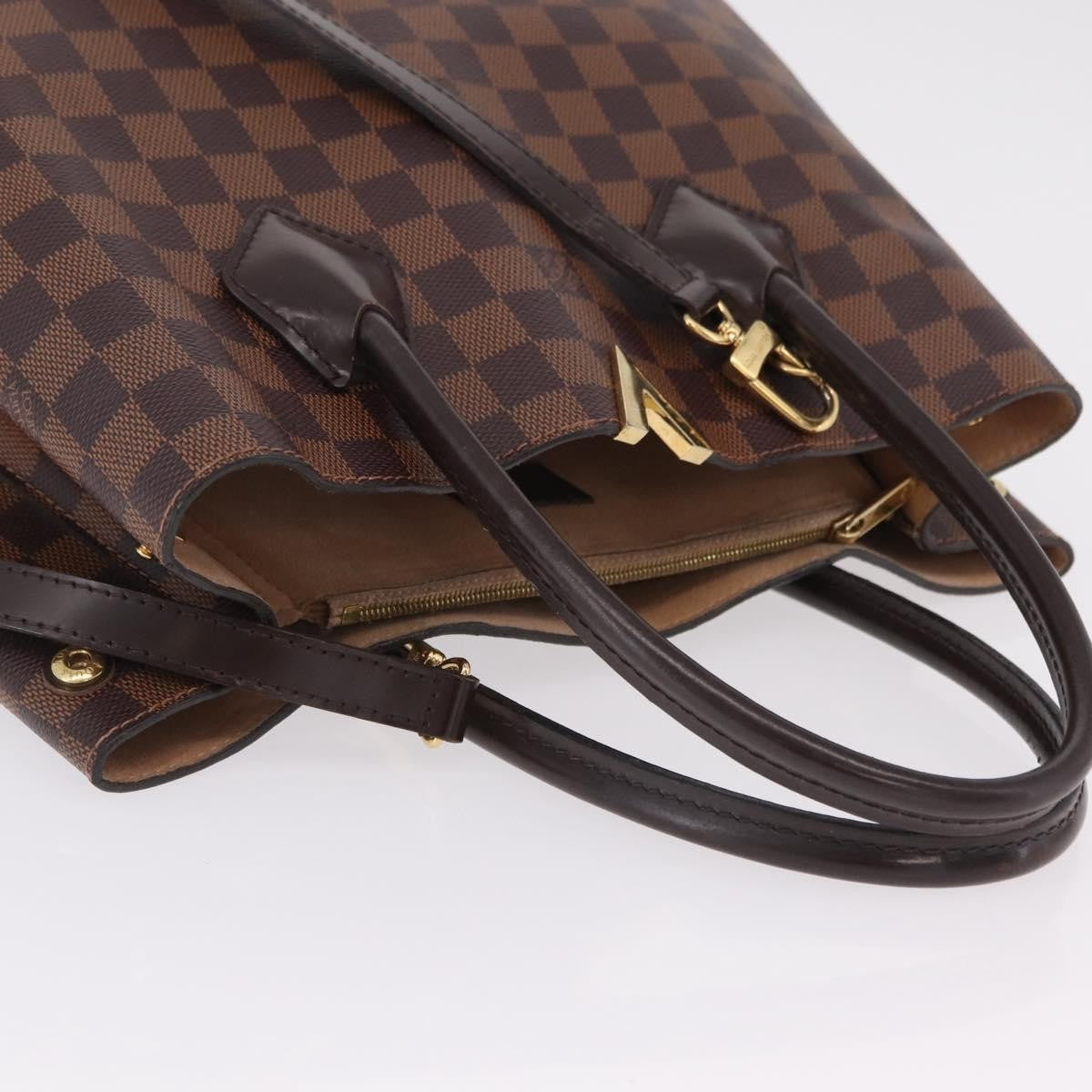 Louis Vuitton Kensington Damier, Brown, Canvas, Handbag