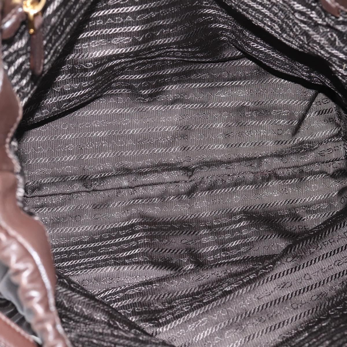 Prada Gaufre Nappa Leather, Brown, Leather, Tote Bag