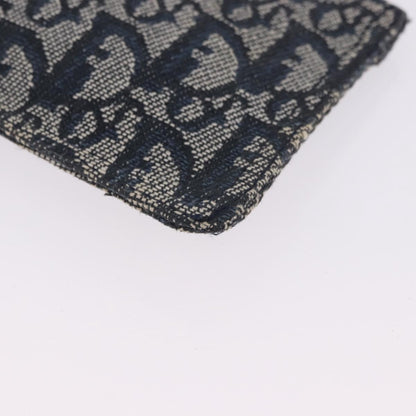 Christian Dior A5 Pouch Oblique Canvas, Navy, Canvas, Clutch