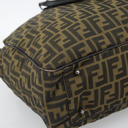 Fendi Vintage Zip Tote Zucca Canvas, Khaki, Canvas, Tote Bag
