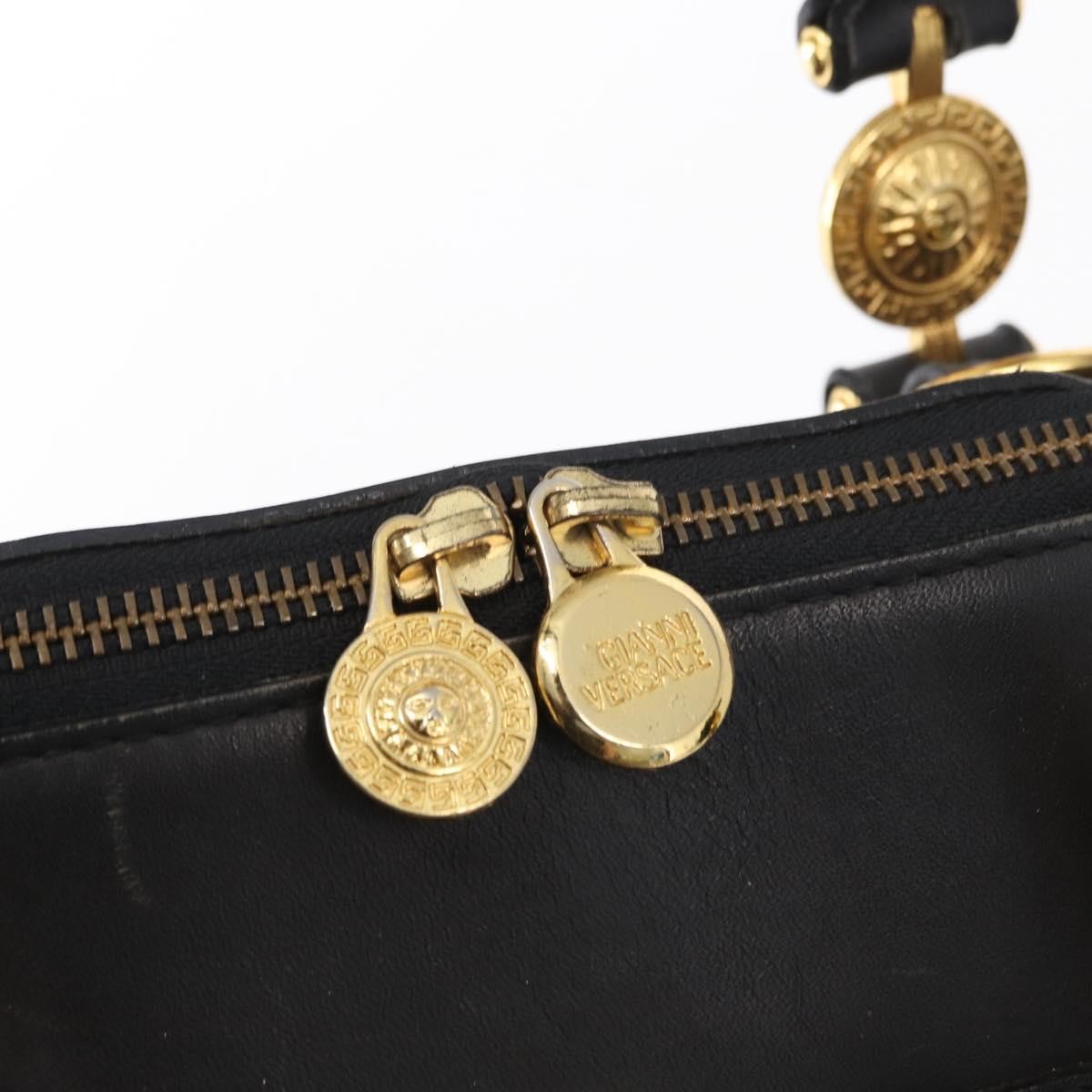 Versace Vintage Sun Duffle Embossed Leather, Yellow, Leather, Handbag