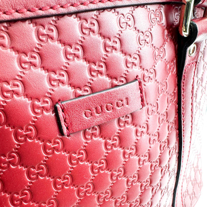 Gucci Convertible Dome Satchel Guccissima Leather, Burgundy, Leather, Handbag