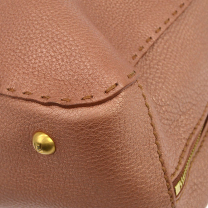 Fendi Selleria Handle Leather, Pink, Leather, Handbag