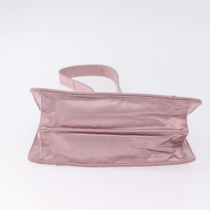 Bottega Veneta Flap Intrecciato Satin, Pink, Satin, Shoulder Bag