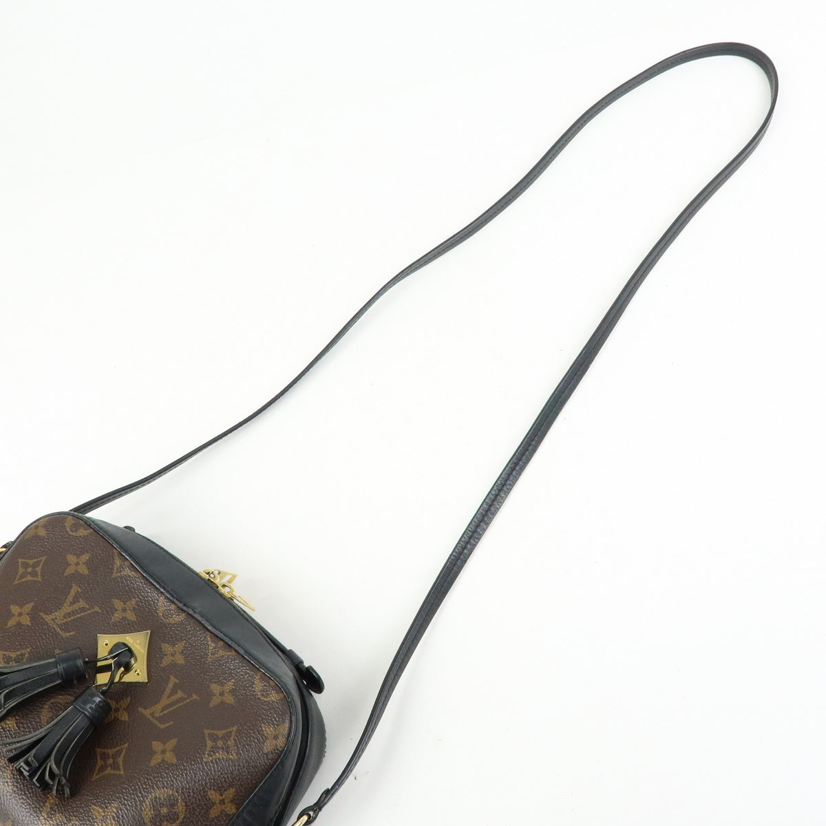 Louis Vuitton Saintonge Monogram Canvas with Leather, Brown, Canvas, Handbag