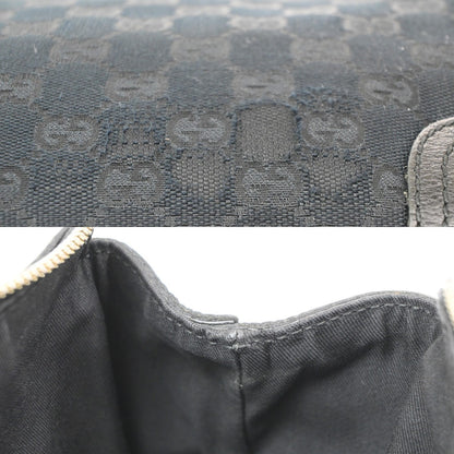 Gucci Princy Tote GG Canvas and leather, Black, Canvas, Tote Bag