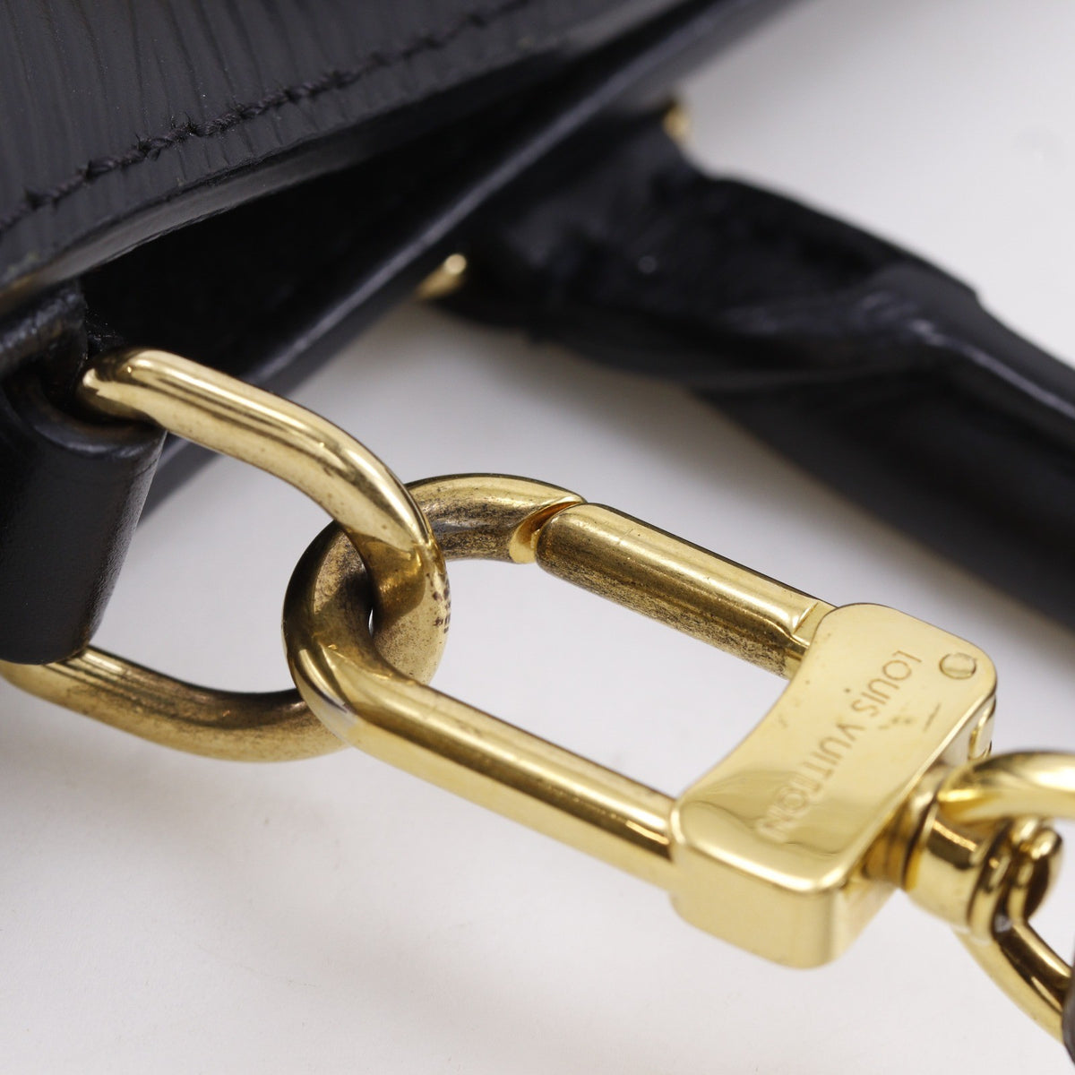 Louis Vuitton Sac Plat NM Epi Leather, Black, Leather, Handbag