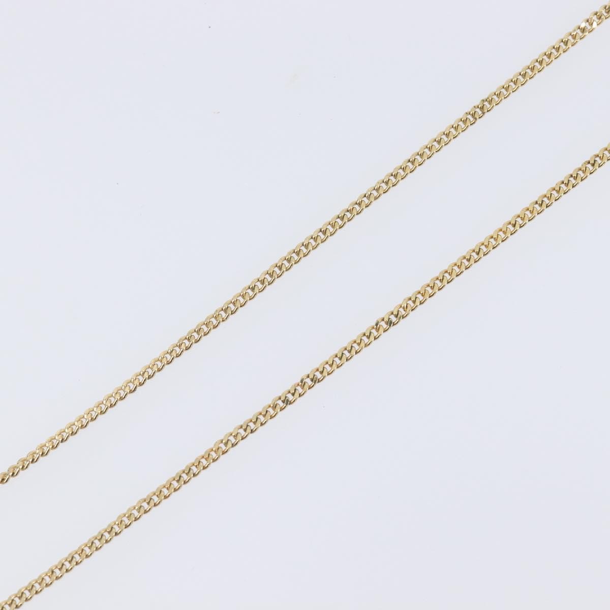 Christian Dior Vintage Logo Pendant Metal, Gold, Metal, Necklace