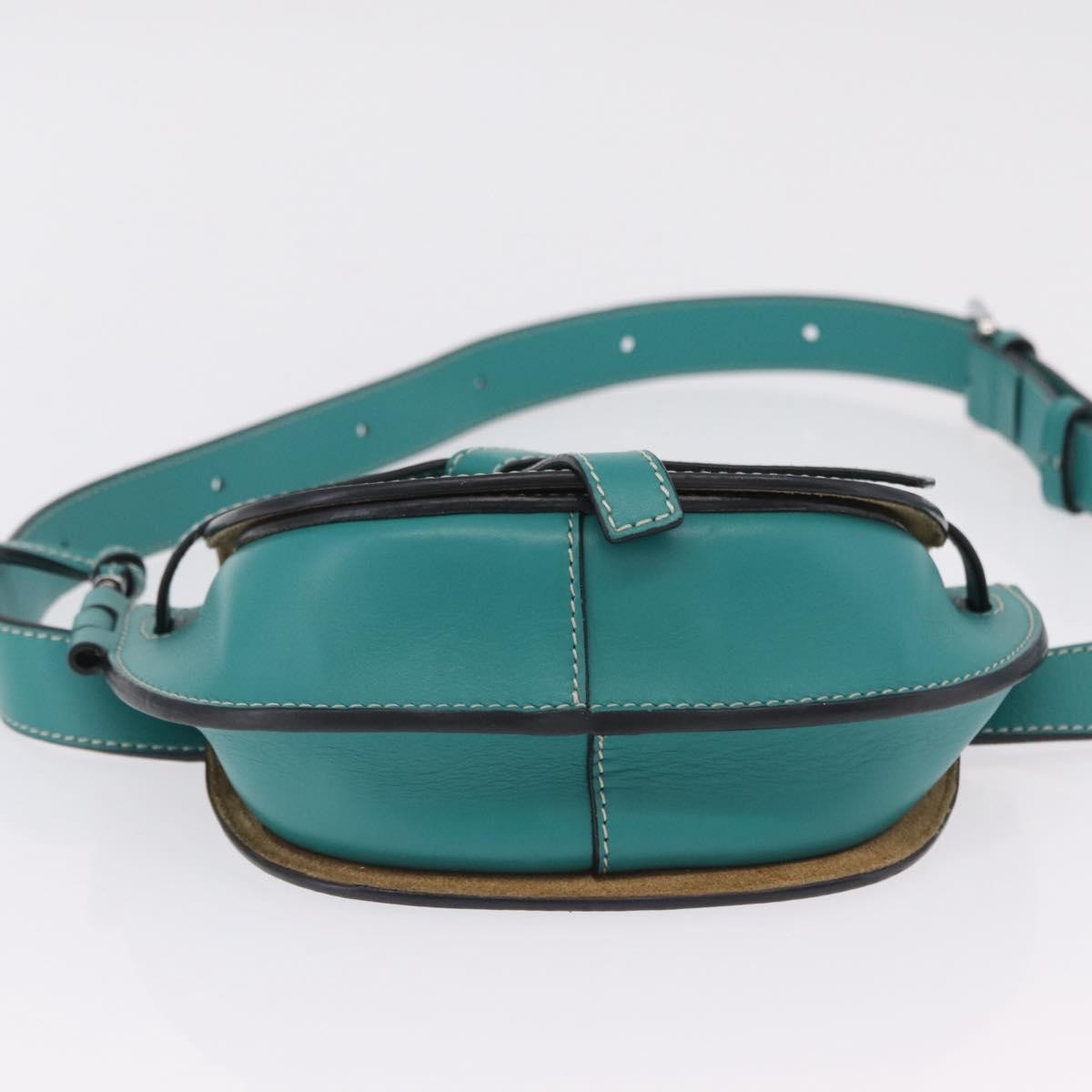 Loewe Gate Belt Leather, Green, Leather, Handbag