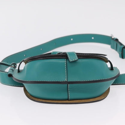 Loewe Gate Belt Leather, Green, Leather, Handbag