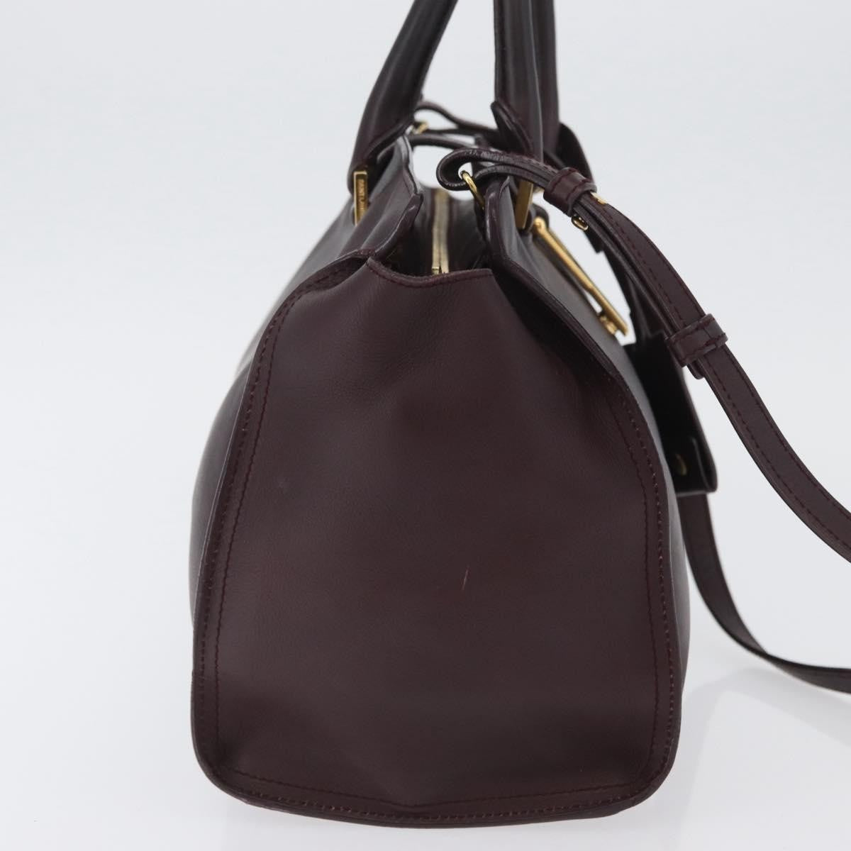 Saint Laurent Classic Y Cabas Leather, Purple, Leather, Tote Bag