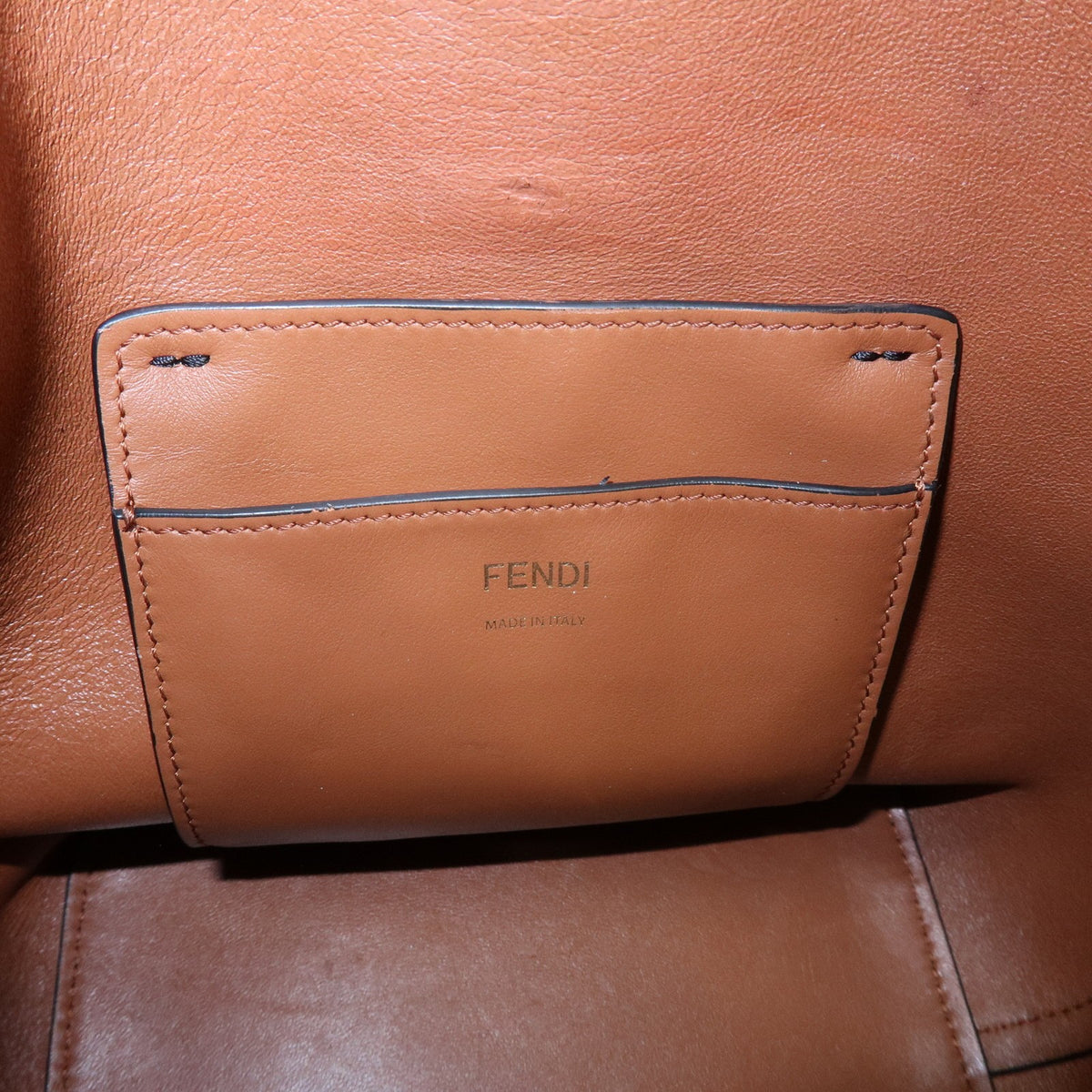 Fendi Mon Tresor Bucket Perforated Leather, Black, Leather, Handbag