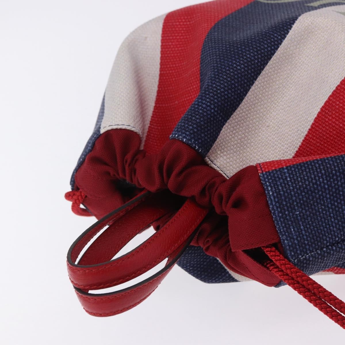 Gucci Logo Drawstring Striped Canvas, Multicolour, Canvas, Backpack