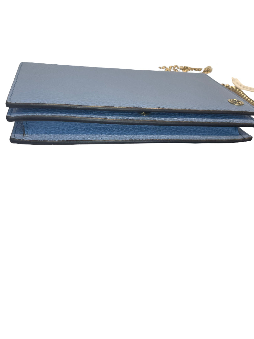 Gucci Continental Wallet GG Coated Canvas and Leather, BLUE, LEATHER, Wallets