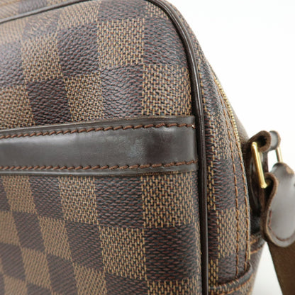 Louis Vuitton Reporter Damier, Brown, Canvas, Shoulder Bag