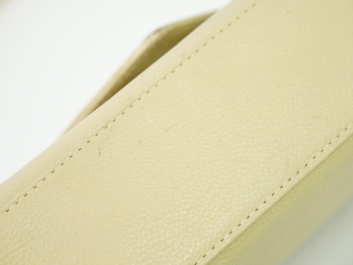 Saint Laurent Uptown Leather, Beige, Leather, Crossbody Bag