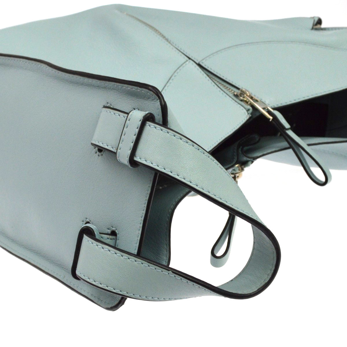 Loewe Hammock Leather, Blue, Leather, Handbag