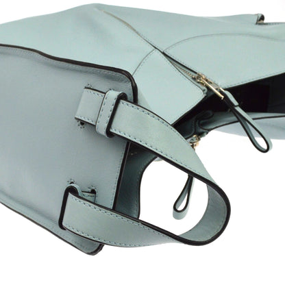 Loewe Hammock Leather, Blue, Leather, Handbag