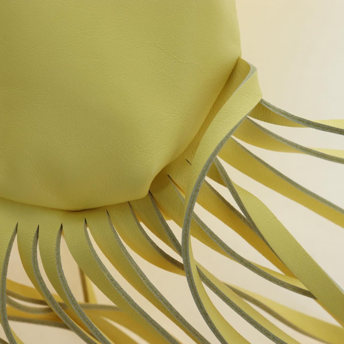 Bottega Veneta The Fringe Leather, Yellow, Leather, Clutch
