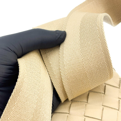 Bottega Veneta Duo Intrecciato Nappa, Beige, Leather, Handbag