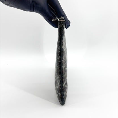 Goyard Senat Zip Coated Canvas, Black, Canvas, Clutch