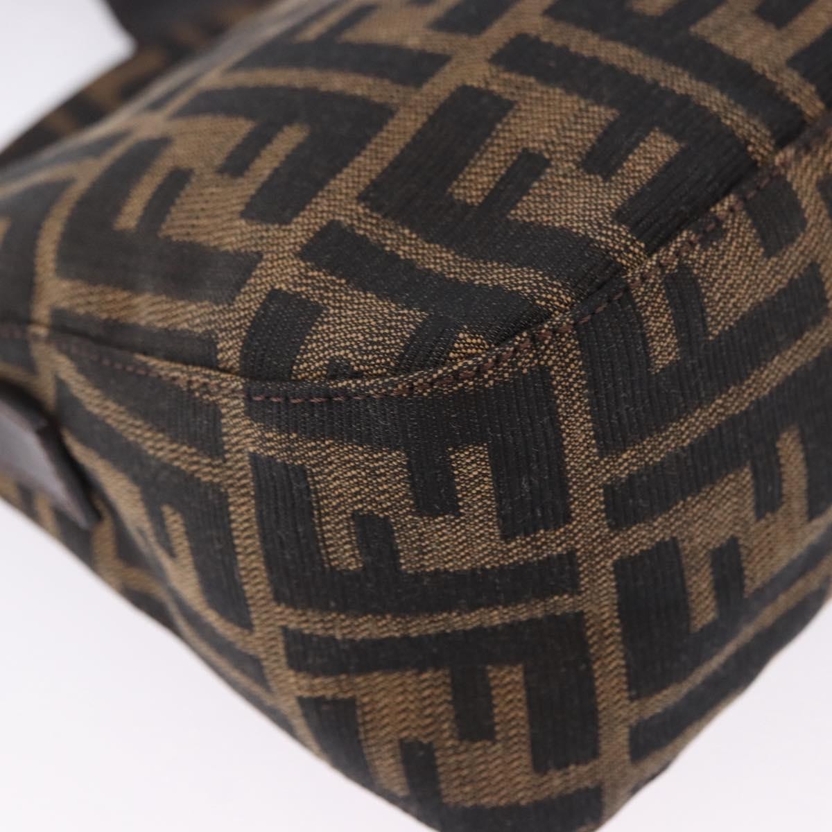Fendi Baguette Pochette Zucca Canvas, Brown, Canvas, Clutch