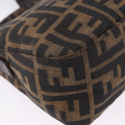 Fendi Baguette Pochette Zucca Canvas, Brown, Canvas, Clutch