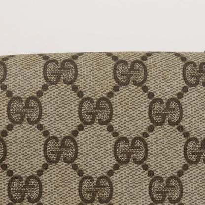 Gucci Vintage Web Flap Clutch GG Coated Canvas, Beige, Canvas, Clutch