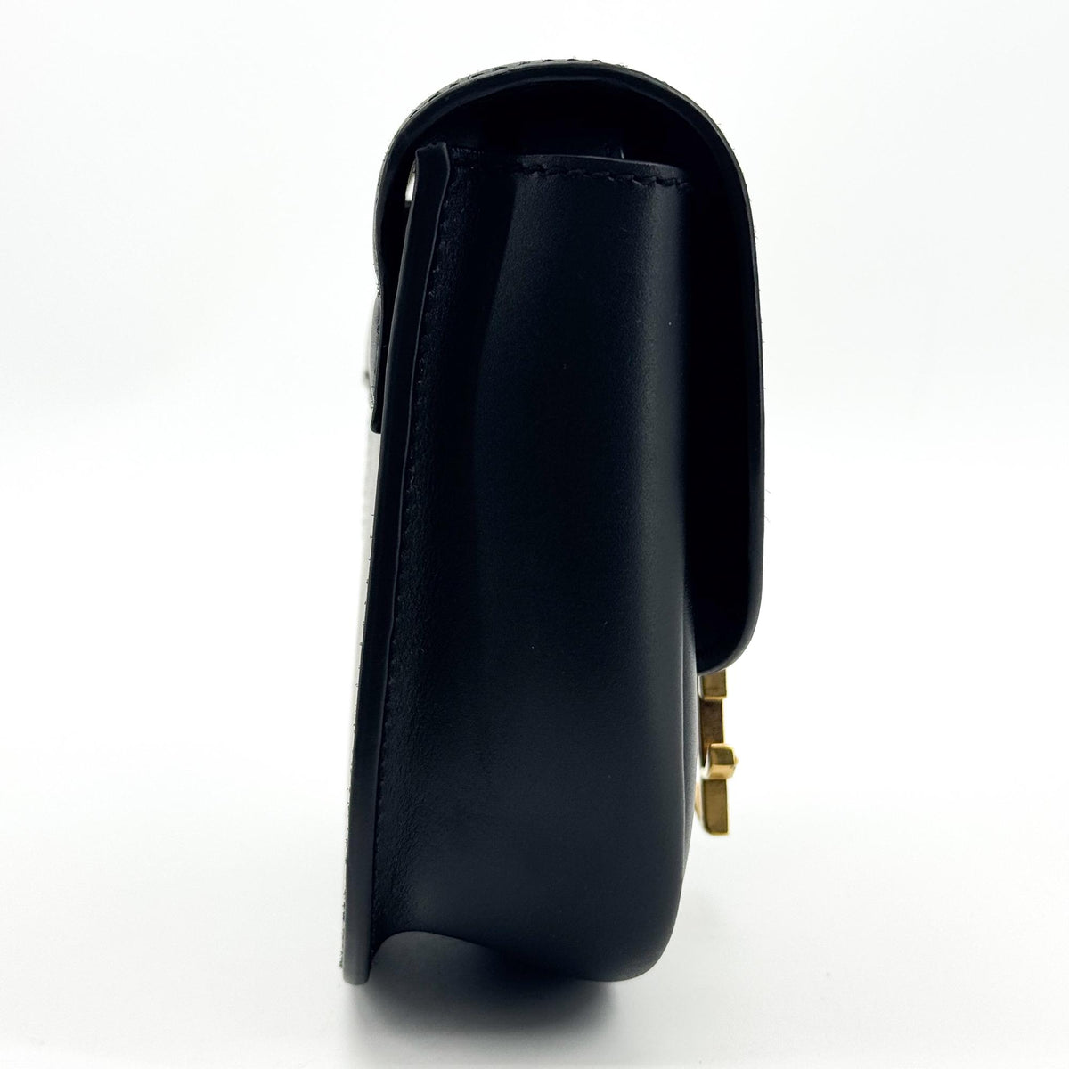 Saint Laurent Kaia Leather, Black, Leather, Shoulder Bag