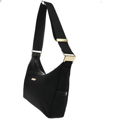 Gucci Vintage Hobo Canvas, Black, Canvas, Shoulder Bag
