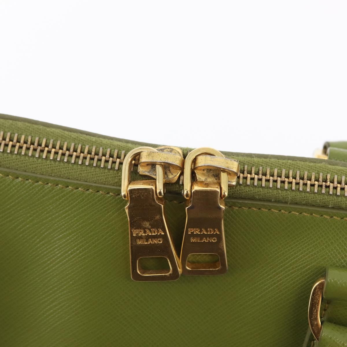 Prada Promenade Saffiano Leather, Green, Leather, Handbag