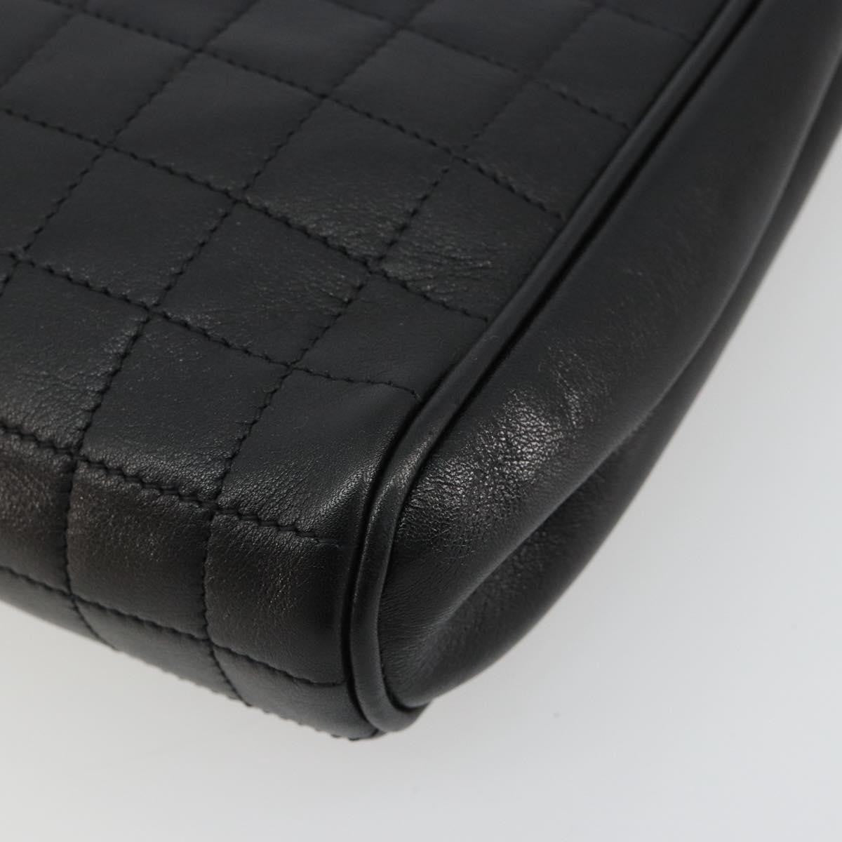 Celine Flap Shoulder Leather, Black, Leather, Shoulder Bag