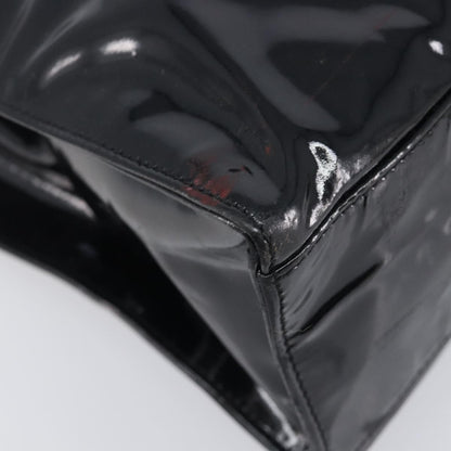 Chanel Coco Mark Patent Leather, Black, Patent Leather, Shoulder Bag