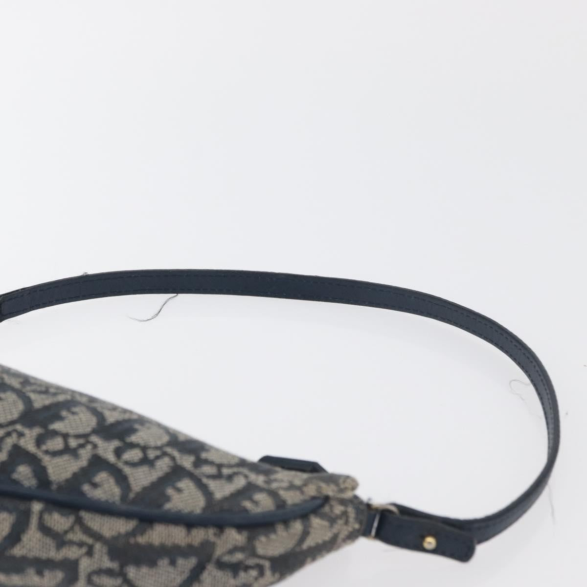 Christian Dior Vintage Saddle Bag Canvas, Navy, Canvas, Clutch
