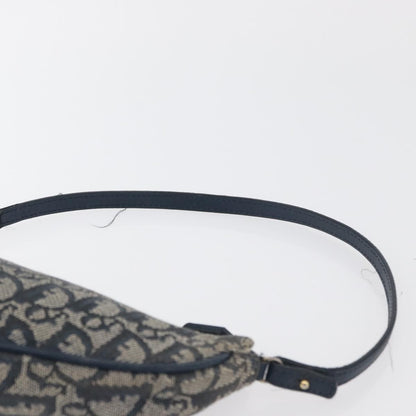 Christian Dior Vintage Saddle Bag Canvas, Navy, Canvas, Clutch