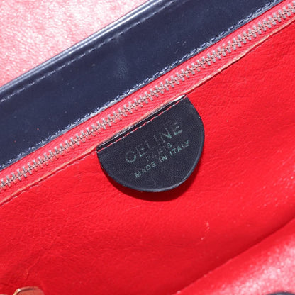 Celine Handbag Leather, Navy, Leather, Handbag